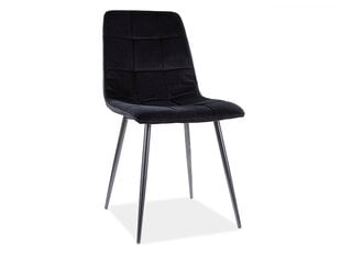 4-ių kėdžių komplektas Signal Meble Mila, tamsiai juodas kaina ir informacija | Virtuvės ir valgomojo kėdės | pigu.lt