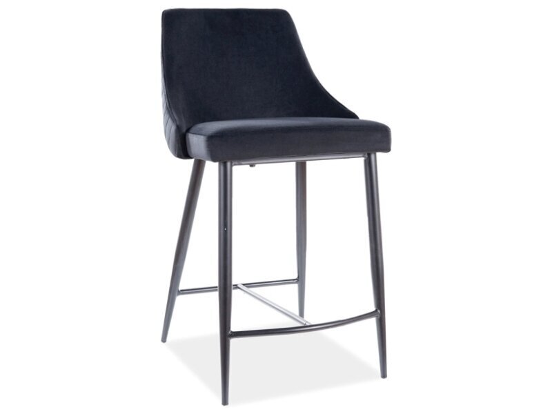 2-jų baro kėdžių komplektas Signal Meble Piano H-2, juodas kaina ir informacija | Virtuvės ir valgomojo kėdės | pigu.lt