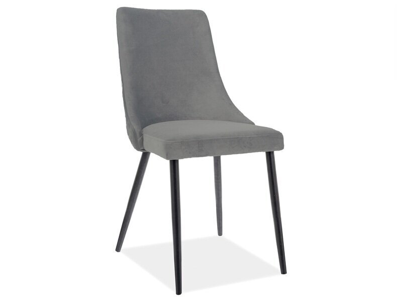 2-jų kėdžių komplektas Signal Meble Piano B, pilkas kaina ir informacija | Virtuvės ir valgomojo kėdės | pigu.lt