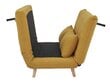 Išskleidžiamas fotelis Signal Meble Spike II, geltonas kaina ir informacija | Svetainės foteliai | pigu.lt