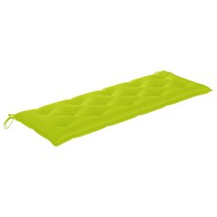 Sudedamas sodo suoliukas su pagalvėle, 159 cm, rudas kaina ir informacija | Lauko suolai | pigu.lt