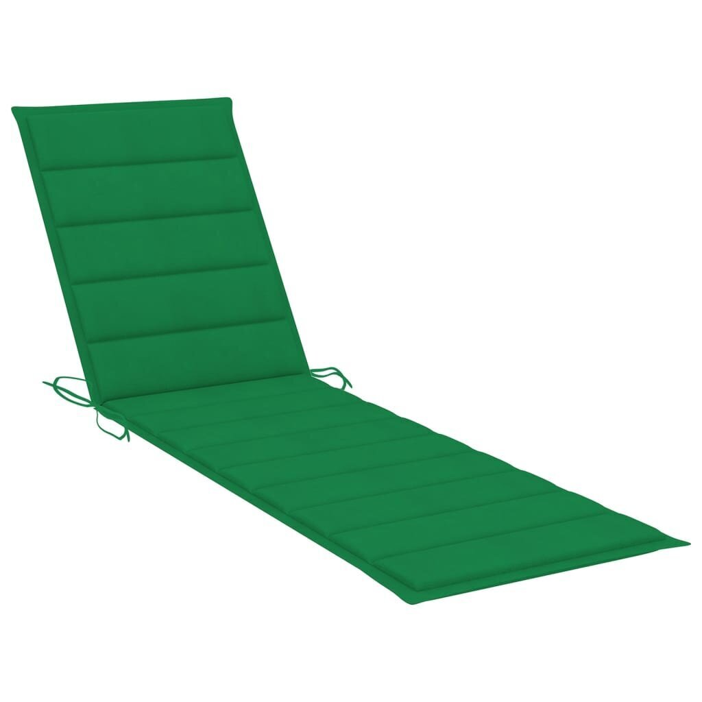 Saulės gultai su žaliais čiužinukais, 2 vnt, rudi kaina ir informacija | Gultai | pigu.lt