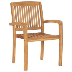 Sudedamos sodo kėdės, 4 vnt, rudos kaina ir informacija | Lauko kėdės, foteliai, pufai | pigu.lt