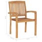 Sudedamos sodo kėdės, 8 vnt, rudos kaina ir informacija | Lauko kėdės, foteliai, pufai | pigu.lt