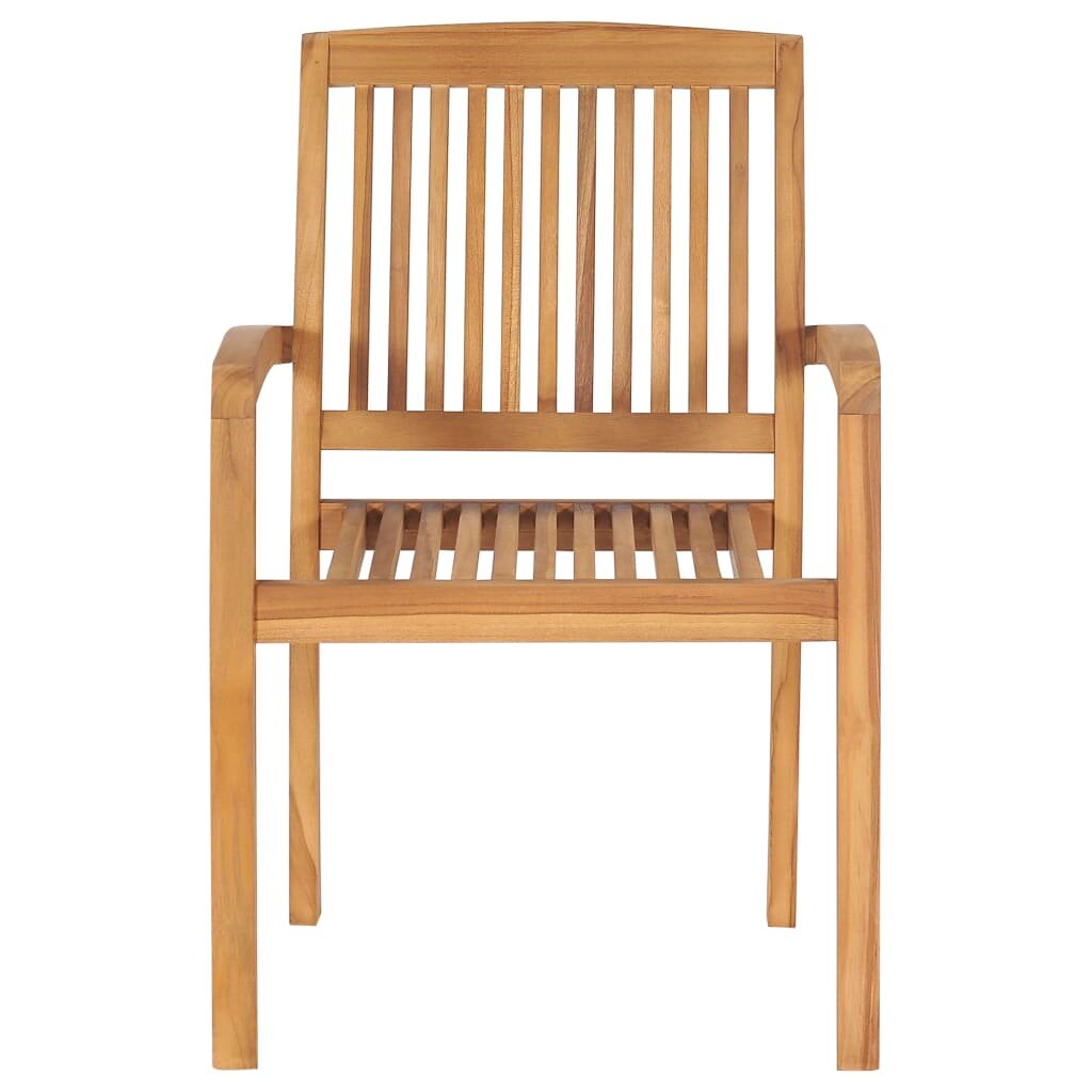 Sudedamos sodo kėdės su pagalvėlėmis, 6 vnt, rudos kaina ir informacija | Lauko kėdės, foteliai, pufai | pigu.lt