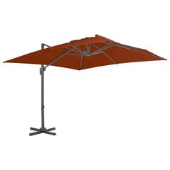 Gembės formos skėtis su aliuminio stulpu, 300x300 cm, oranžinis kaina ir informacija | Skėčiai, markizės, stovai | pigu.lt