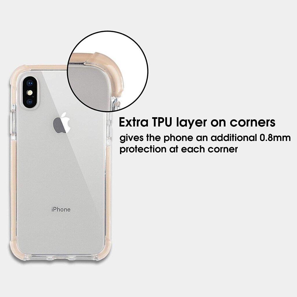 Xcessor Hybrid, skirtas Apple iPhone X/iPhone XS, skaidrus kaina ir informacija | Telefono dėklai | pigu.lt