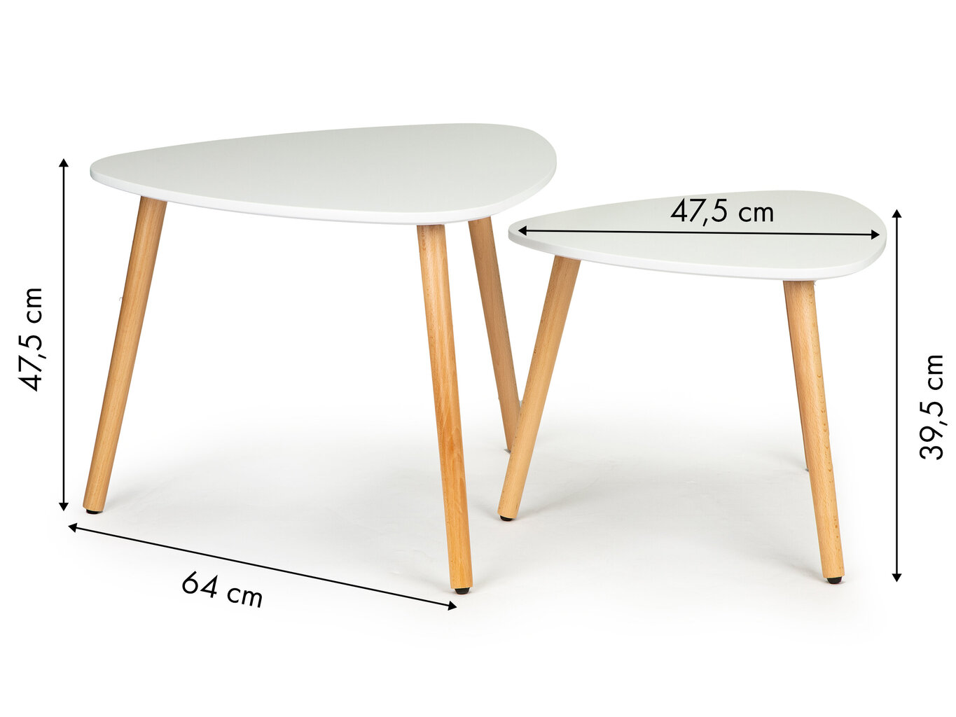 2 kavos staliukų komplektas ModernHome kaina ir informacija | Kavos staliukai | pigu.lt