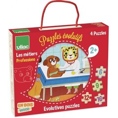 Medinė dėlionė, Profesijos, Vilac, 3 m.+ цена и информация | Игрушки для малышей | pigu.lt