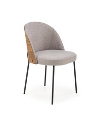 2-jų kėdžių komplektas Halmar K451, pilkas/rudas kaina ir informacija | Virtuvės ir valgomojo kėdės | pigu.lt