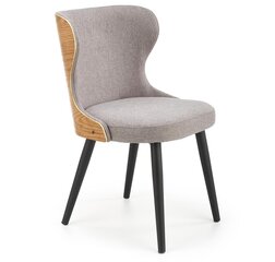 2-jų kėdžių komplektas Halmar Loft K452, pilkas/šviesiai rudas kaina ir informacija | Virtuvės ir valgomojo kėdės | pigu.lt