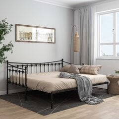 Ištraukiamos sofos-lovos rėmas, 90x200 cm, juodas kaina ir informacija | Lovos | pigu.lt