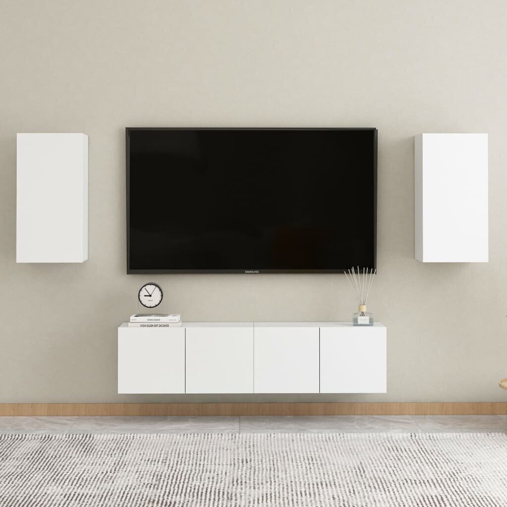 Televizoriaus spintelė, 30,5x30x60 cm, balta kaina ir informacija | TV staliukai | pigu.lt