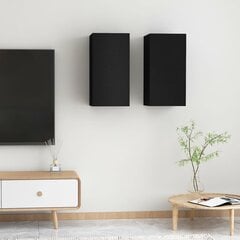 Televizoriaus spintelės, 2 vnt, 30,5x30x60 cm,juodos цена и информация | Тумбы под телевизор | pigu.lt