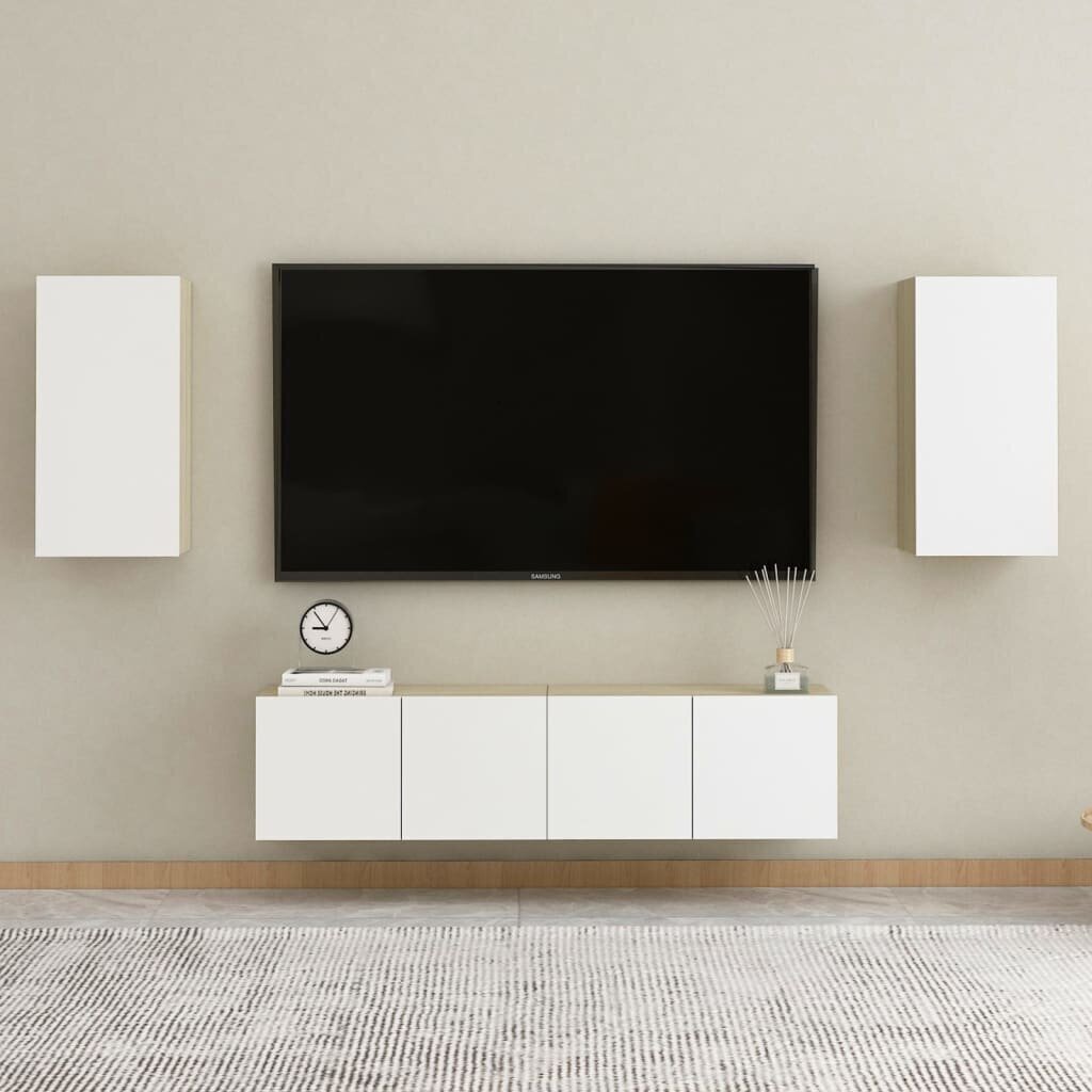 Televizoriaus spintelė, 30,5x30x60 cm, balta цена и информация | TV staliukai | pigu.lt