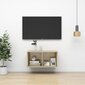 Prie sienos montuojama TV spintelė, 37x37x72 cm, ruda kaina ir informacija | TV staliukai | pigu.lt