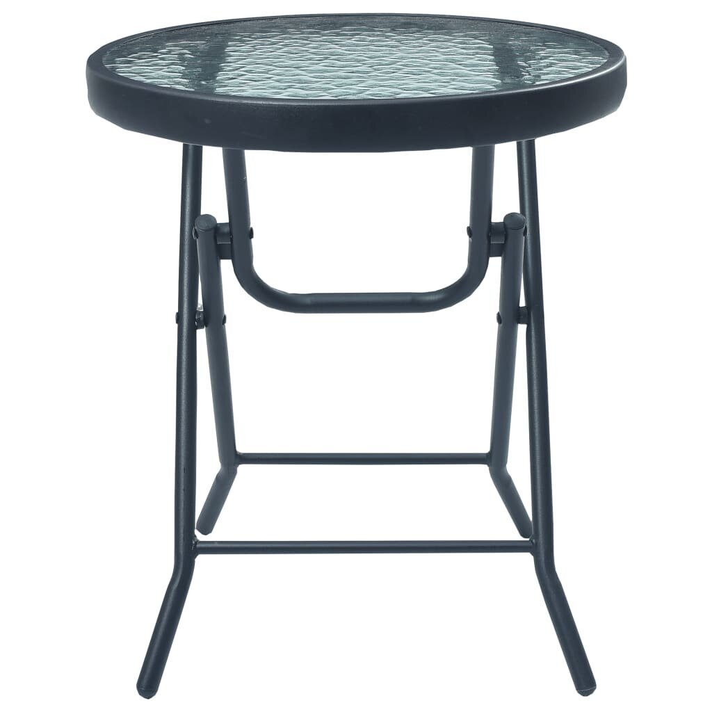 Bistro staliukas, juodos spalvos, 40x46cm kaina ir informacija | Lauko stalai, staliukai | pigu.lt