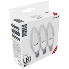 Avide LED lemputės 5W E14 2700K, 3 vnt. kaina ir informacija | Elektros lemputės | pigu.lt