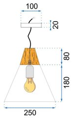 Pakabinamas šviestuvas Scandi A, White kaina ir informacija | Pakabinami šviestuvai | pigu.lt