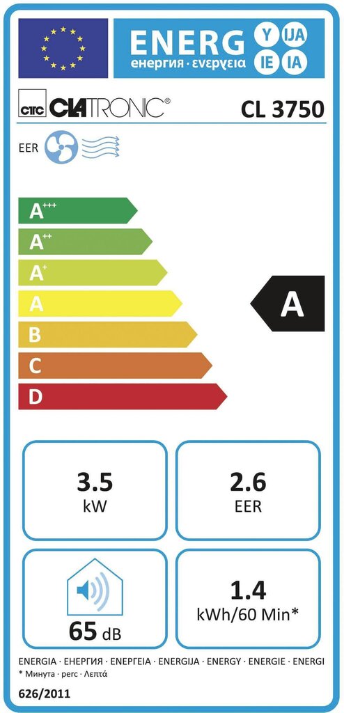 Mobilus kondicionierius CLATRONIC CL 3750 WIFI, 3,5kW kaina ir informacija | Kondicionieriai, šilumos siurbliai, rekuperatoriai | pigu.lt