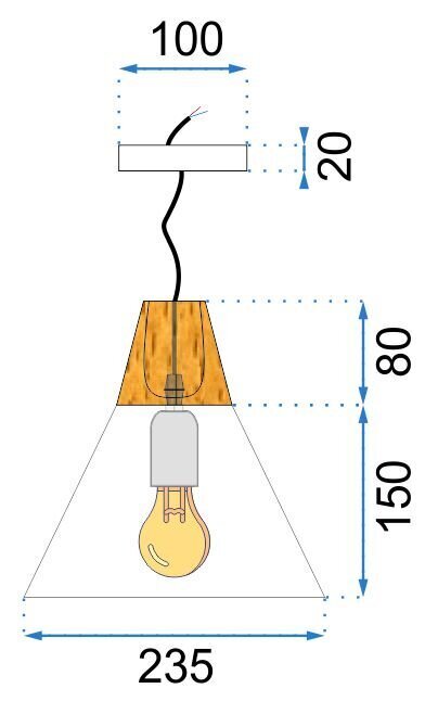 Pakabinamas šviestuvas Scandi C, Grey kaina ir informacija | Pakabinami šviestuvai | pigu.lt