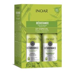 Набор средств для укрепления волос INOAR Resistance Fibra de Bambu Duo Kit: шампунь 250 мл + кондиционер 250 мл цена и информация | Шампуни | pigu.lt