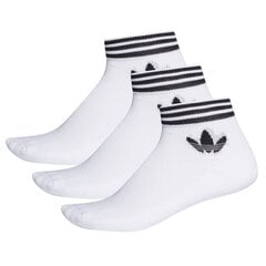 Kojinės vyrams Adidas Originals Trefoil Ankle 3P M EE1152, 3 poros, baltos kaina ir informacija | Vyriškos kojinės | pigu.lt