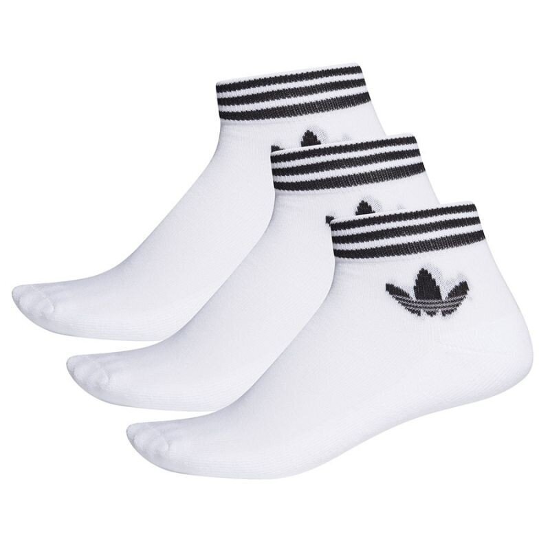 Kojinės vyrams Adidas Originals Trefoil Ankle 3P M EE1152, 3 poros, baltos kaina ir informacija | Vyriškos kojinės | pigu.lt