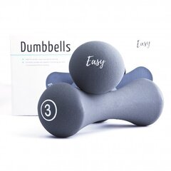 Neopreniniai hanteliai Easy Fitness 3 kg, 2 vnt. kaina ir informacija | Svoriai, svarmenys, štangos | pigu.lt