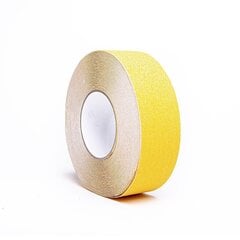 Juosta Heskins Safety Grip, 50 mm x 18.3 m, geltona kaina ir informacija | Mechaniniai įrankiai | pigu.lt