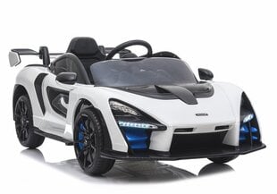 Vienvietis elektromobilis „McLaren Senna“, baltas kaina ir informacija | Elektromobiliai vaikams | pigu.lt