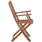 Sulankstomos lauko kėdės su pagalvėlėmis, 8 vnt, rudos kaina ir informacija | Lauko kėdės, foteliai, pufai | pigu.lt