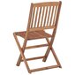 Sulankstomos lauko kėdės su pagalvėlėmis, 8 vnt, rudos цена и информация | Lauko kėdės, foteliai, pufai | pigu.lt