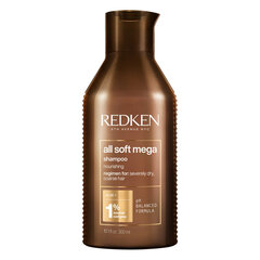 Увлажняющий шампунь для волос Redken All Soft Mega, 300 мл цена и информация | Шампуни | pigu.lt