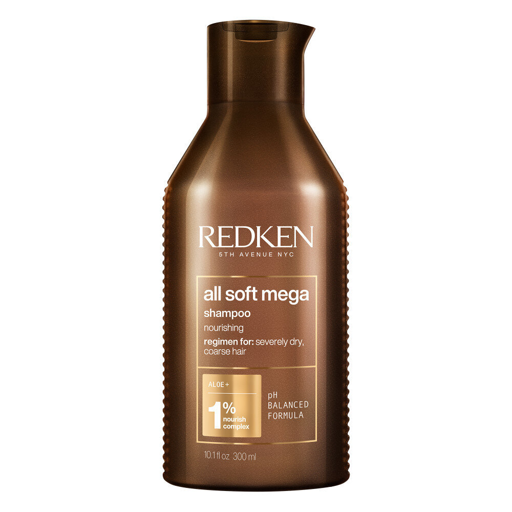 Drėkinamasis plaukų šampūnas Redken All Soft Mega, 300 ml kaina ir informacija | Šampūnai | pigu.lt