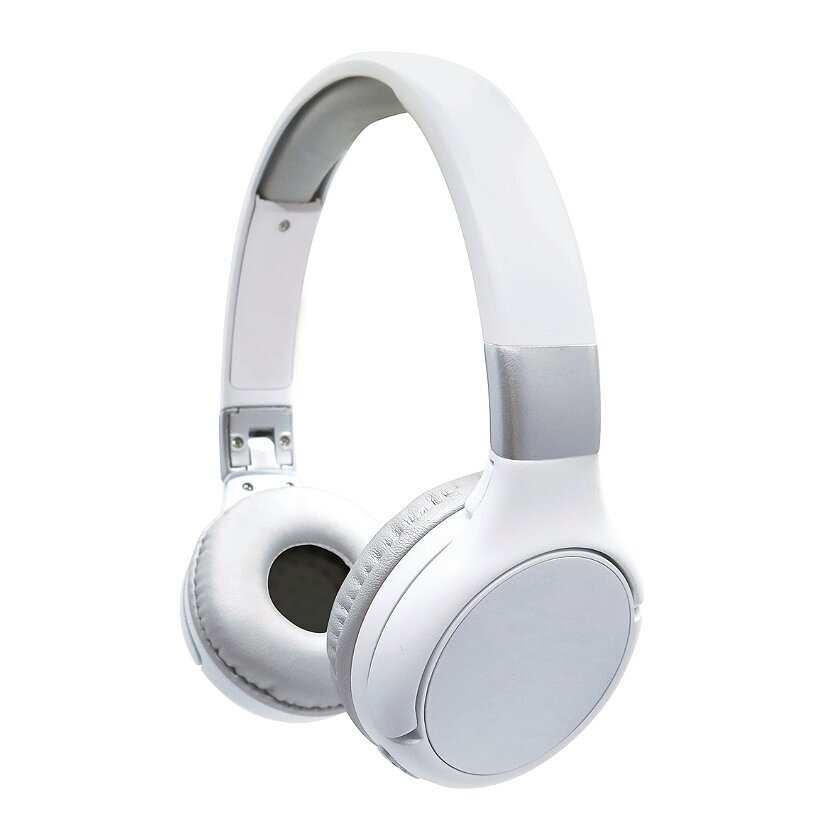 Lexibook - 2 in 1 Bluetooth and Wired comfort foldable Headphones White/silver kaina ir informacija | Ausinės | pigu.lt