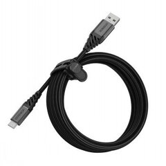 OTTERBOX PREMIUM CABLE USB A - USB-C, 3M, BLACK цена и информация | Кабели и провода | pigu.lt