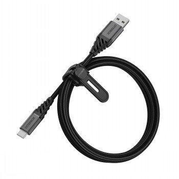 OTTERBOX PREMIUM CABLE USB A - USB-C, 1M, BLACK цена и информация | Kabeliai ir laidai | pigu.lt