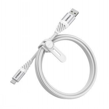 OTTERBOX PREMIUM CABLE USB A - USB-C, 1M, WHITE цена и информация | Kabeliai ir laidai | pigu.lt