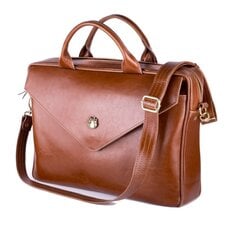 Женская компьютерная сумка из натуральной кожи FL15 SPOSITANO - Винтаж коричневая цена и информация | Solier Женские аксессуары | pigu.lt