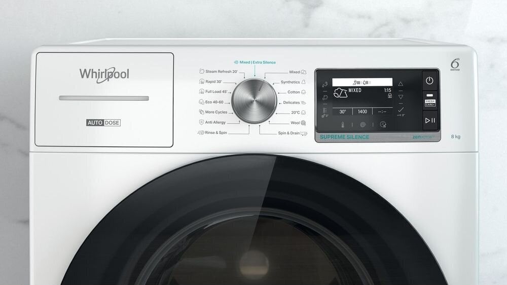 Whirlpool W7X W845WB EE kaina ir informacija | Skalbimo mašinos | pigu.lt