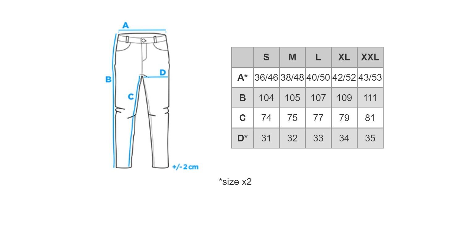 Kelnės vyrams Ombre P946, mėlynos kaina ir informacija | Vyriškos kelnės | pigu.lt