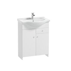 Нижний шкаф для ванны с умывальником Defra MEA D65 108-D-06501+1522, белый цена и информация | Шкафчики для ванной | pigu.lt