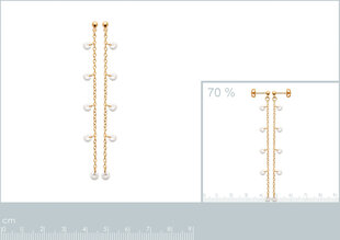 Серьги с золотым покрытием 750°,  произведено во Франции цена и информация | Серьги | pigu.lt