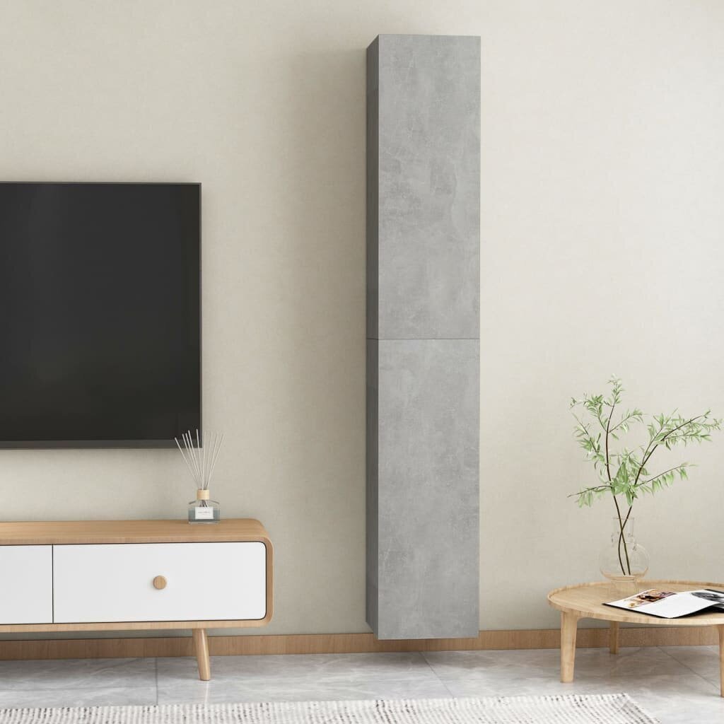 Televizoriaus spintelės, 2 vnt, 30,5x30x90 cm, pilkos kaina ir informacija | TV staliukai | pigu.lt