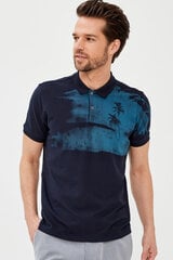 Polo marškinėliai XINT 501674LACIVERT kaina ir informacija | Vyriški marškinėliai | pigu.lt