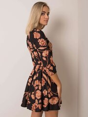 Черное платье с цветочным поясом цена и информация | Платья | pigu.lt