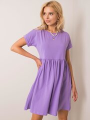 Rue Paris Фиолетовое платье с закатанными рукавами цена и информация | Платья | pigu.lt