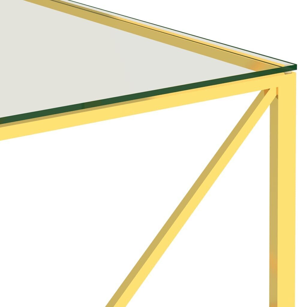 Kavos staliukas, 55x55x55 cm, auksinis kaina ir informacija | Kavos staliukai | pigu.lt