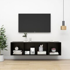 Prie sienos montuojama TV spintelė, 37x37x142 cm цена и информация | Тумбы под телевизор | pigu.lt